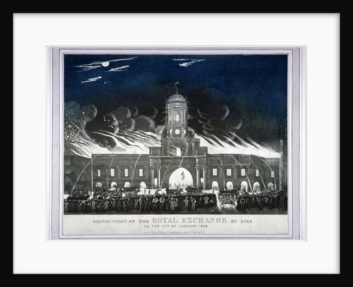 Fire at the Royal Exchange, City of London, January 1838 by Anonymous