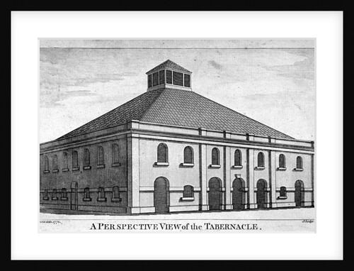 Perspective view of Whitefield's Tabernacle, Moorfields, London by J Lodge