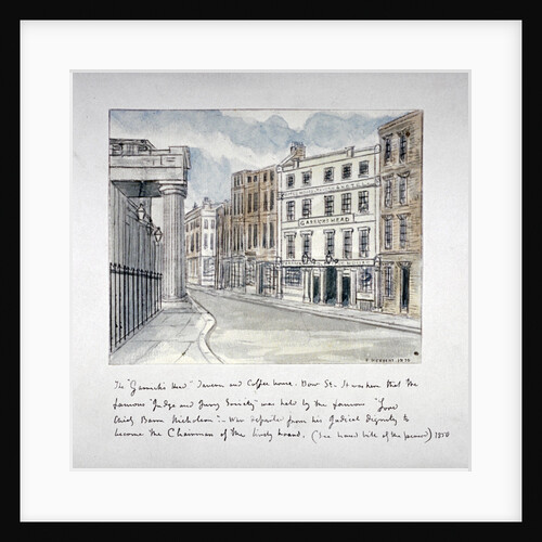The Garrick's Head Tavern, Bow Street, Westminster, London by F Herbert