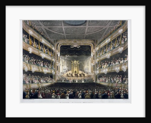 Interior view of Covent Garden Theatre, Bow Street, Westminster, London by J Bluck