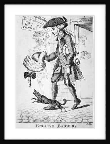English barber, carrying home a common councilman's wig by PS