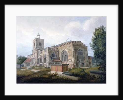South-east view of the Church of St Dunstan, Stepney, London by Henry Sass
