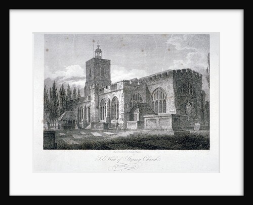 South-east view of the Church of St Dunstan, Stepney, London by James Sargant Storer
