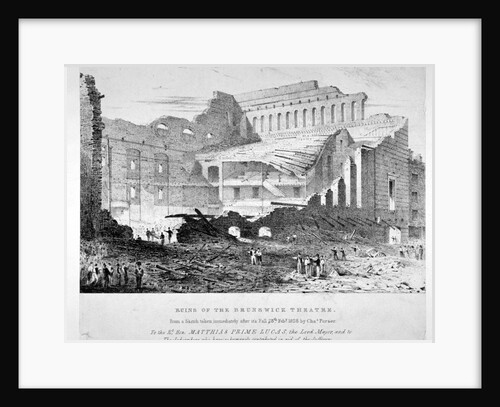 Ruins of Brunswick Theatre, Goodman's Fields, Stepney, London by Anonymous