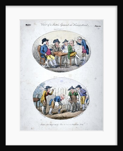 View of a Skittle Ground at Hampstead by George Cruikshank