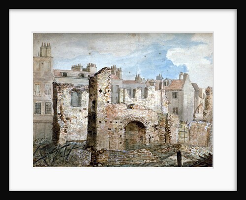 Ruins of a fire-damaged building in Bear Yard, Westminster, London by Daniel Thorn
