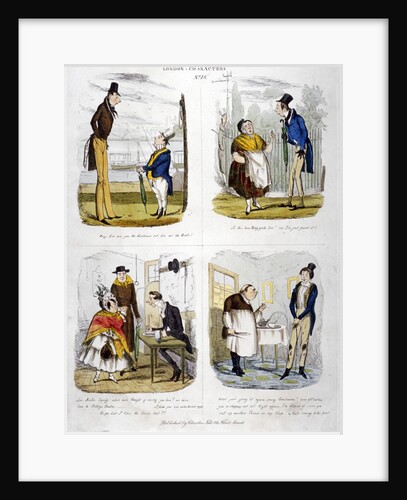 Four views of London characters by Anonymous