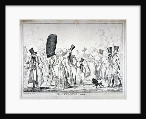 Monstrosities of 1821 by George Cruikshank