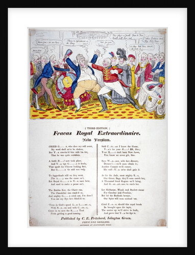 Fracas Royal Extraordinaire by Isaac Robert Cruikshank