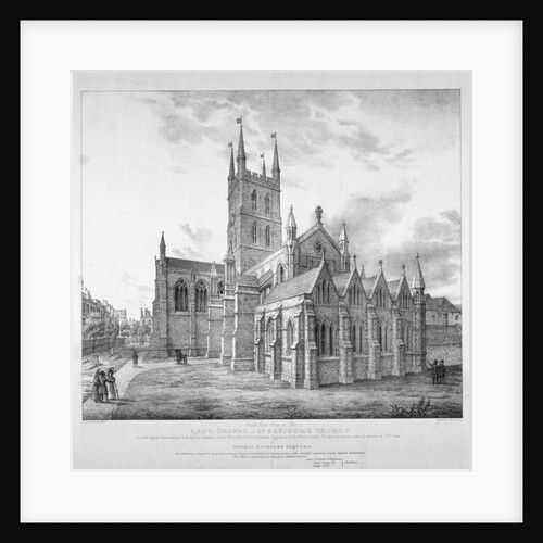 South-east view of the Lady Chapel of St Saviour's Church, as it will appear when restored by J Harris