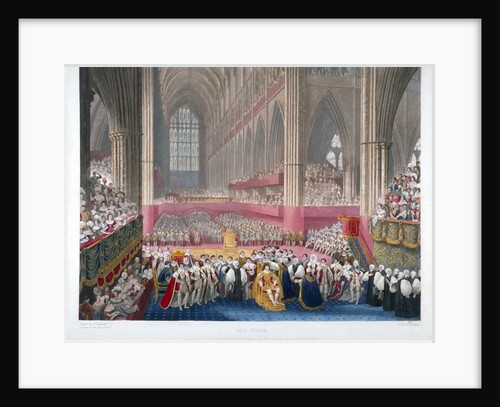 The coronation of King George IV in Westminster Abbey, London, 19th July by Frederick Christian Lewis