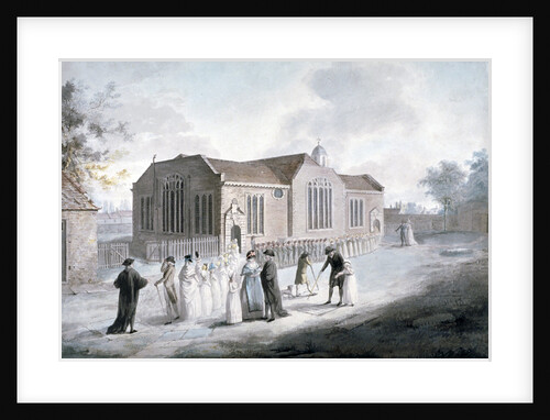 A procession of schoolchildren entering Broadway Chapel, Westminster, London by Daniel Orme