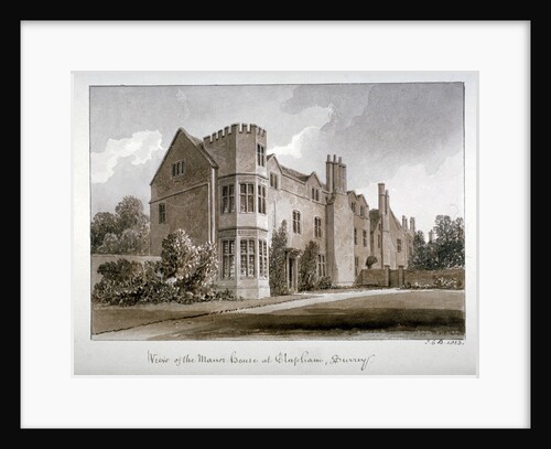 View of the Manor House at Clapham, Surrey by John Chessell Buckler
