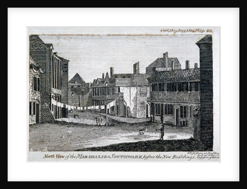 North view of Marshalsea prison on Borough High Street, Southwark, London by Anonymous