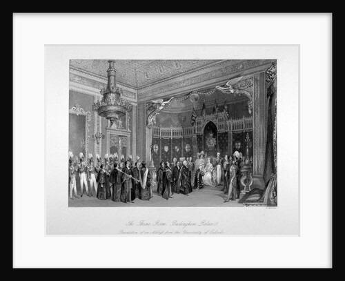 Interior view of the throne room, Buckingham Palace, Westminster, London by Harden Sidney Melville