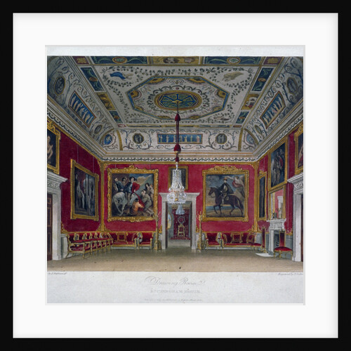 Interior view of the drawing room in Buckingham House, Westminster, London by Thomas Sutherland