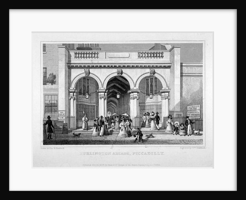 Burlington Arcade, Westminster, London by William Tombleson