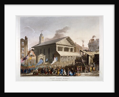 Covent Garden Market, Westminster, London by Augustus Charles Pugin