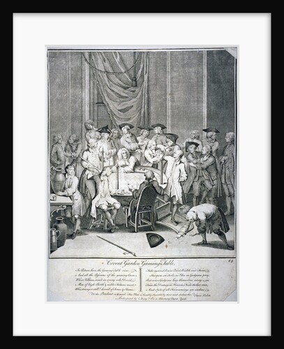 Gaming table scene in Covent Garden, Westminster, London by James Hulett