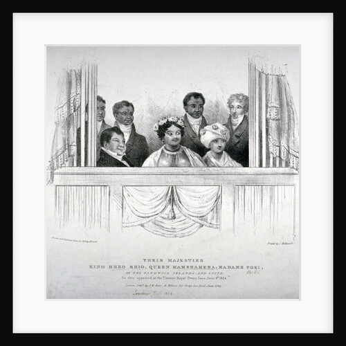 Members of the Hawaiian royal family at the Theatre Royal, Drury Lane, London by Anonymous