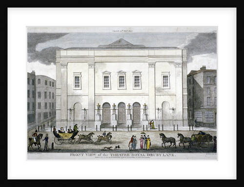 Front view of the Theatre Royal, Drury Lane, Westminster, London by Anonymous