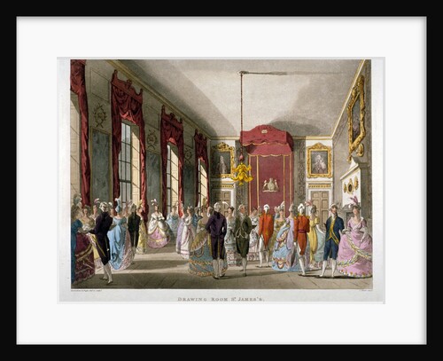 The drawing room in St James's Palace, Westminster, London by Augustus Charles Pugin