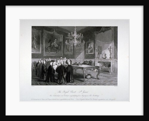 Interior view of the Royal Closet in St James's Palace, Westminster, London by Harden Sidney Melville