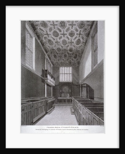 Interior view of the Chapel Royal in St James's Palace, Westminster, London by William Wise
