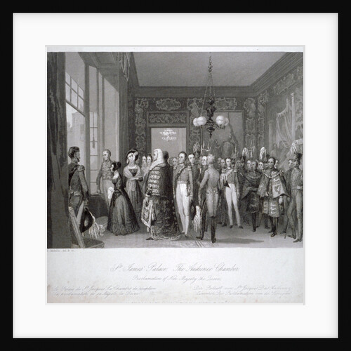 People in the the audience chamber in St James's Palace, Westminster, London by Harden Sidney Melville