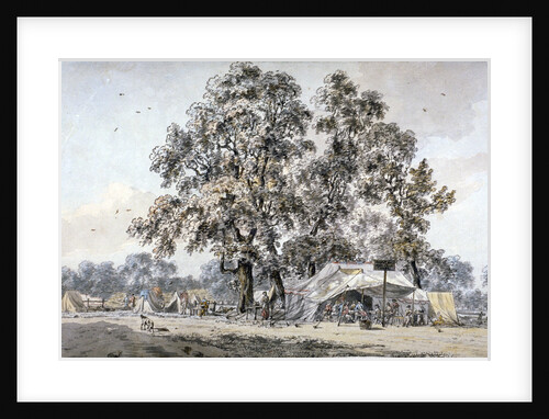 Army camp in Hyde Park, London by Samuel Hieronymus Grimm