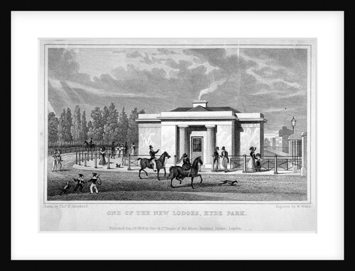 View of a lodge in Hyde Park, London by W Wallis