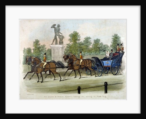 Queen Victoria and Prince Albert taking air in Hyde Park, London by Anonymous
