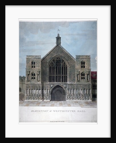Elevation of Westminster Hall, London by Anonymous