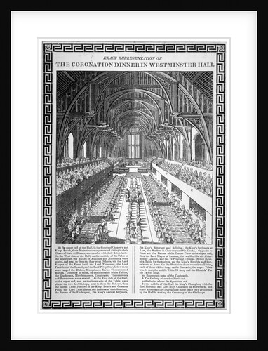 Coronation dinner held for George IV, Westminster Hall, London by Anonymous