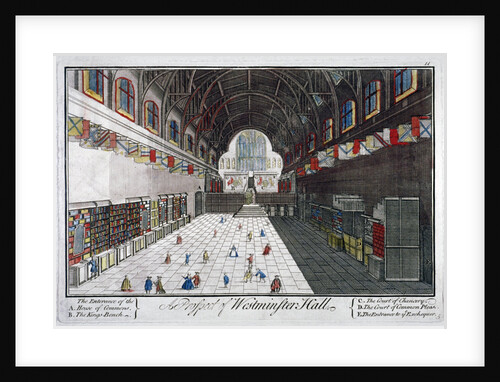 Interior view of Westminster Hall, London by Anonymous