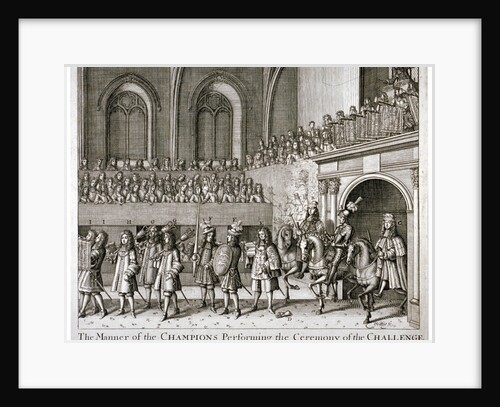 The Champions performing the ceremony of the Challenge, Westminster Hall, London by Anonymous
