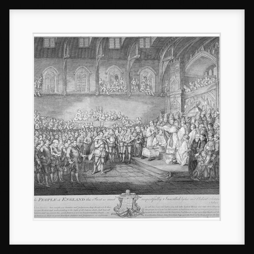 Henry III renewing and confirming the Magna Carta, Westminster Hall, London by John Miller