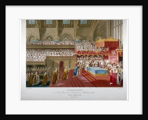 Coronation of King George IV, Westminster Hall, London, 1821 by Matthew Dubourg