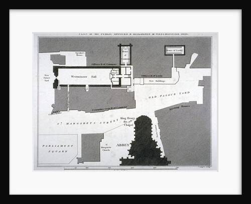 Plan of the public offices and buildings at Westminster, London by Anonymous