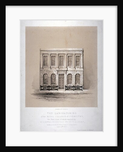 The laboratories of the Royal College of Chemistry, Hanover Square, Westminster, London by Day & Haghe