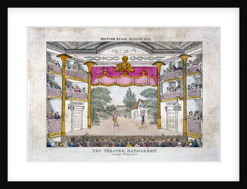 Interior view of the Haymarket Theatre, Westminster, London by Anonymous