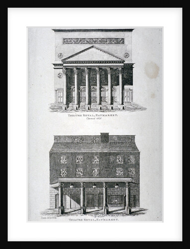 The old and new Haymarket Theatres, Westminster, London by Hixon