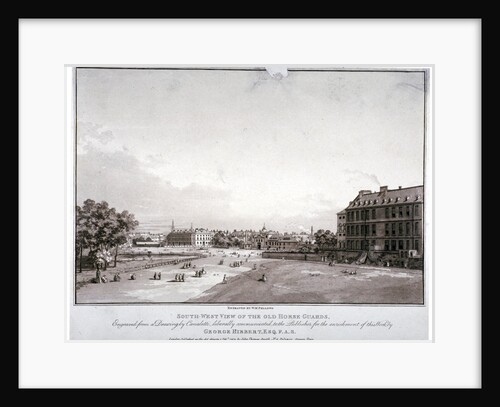 South-west view of Horse Guards, Westminster, London by William Fellows