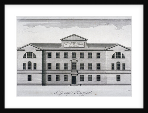 Front elevation of St George's Hospital, Hyde Park Corner, Westminster, London, c1740 by William Henry Toms