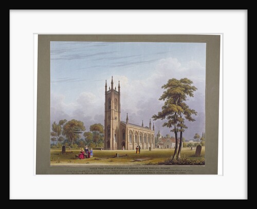 South-west view of St Nicholas Church, Tooting, London by C Rosenberg