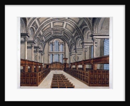 Interior view looking east, St James's Church, Piccadilly, London by Frederick Nash