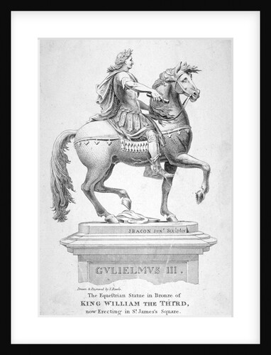 The equestrian statue of King William III in St James's Square, London by Samuel Rawle