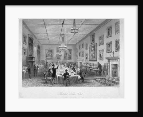 Interior of the Thatched House Tavern, St James's Street, London by John Le Keux