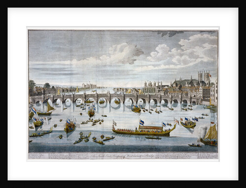 North prospect of Westminster Bridge, London by Benjamin Cole