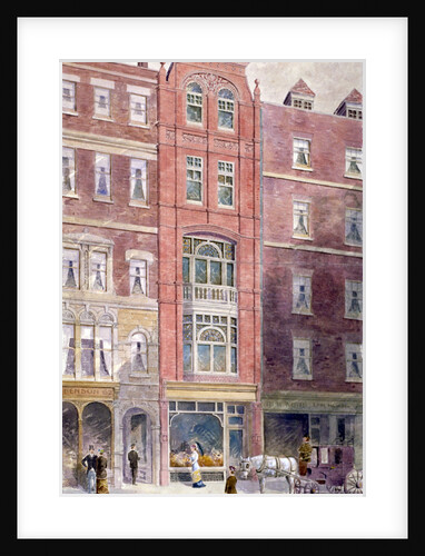 View of buildings on Ludgate Hill showing figures on the street, City of London by Anonymous